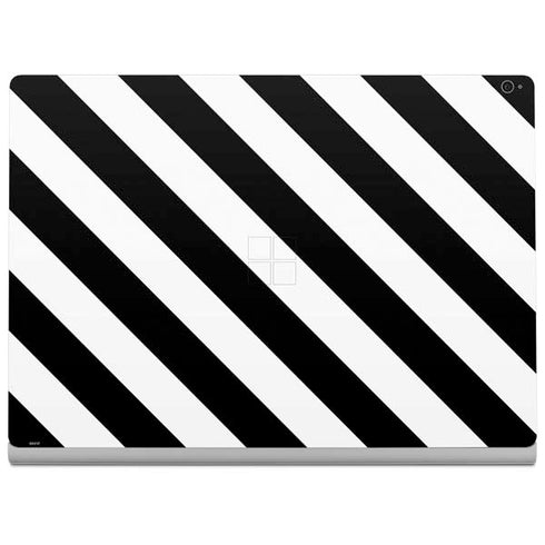 Black and White Geometric Stripes Surface Book 2 15in Skin